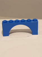 1x6x2 Bogenstein, mit Querstrebe/ Support blau