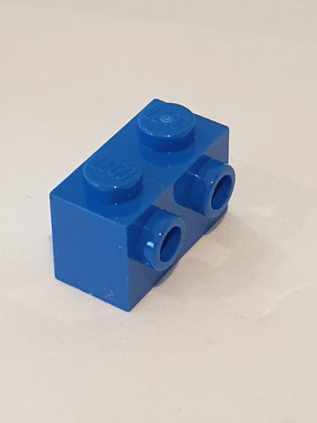 1x2 modifizierter Stein mit 2 Noppen an einer Seite blau