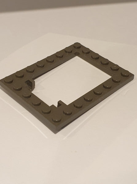 6x8 Platte modifiziert Falltürrahmen horizontal altdunkelgrau dark gray