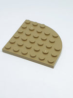 6x6 Eckplatte / Rundplatte dunkelbeige