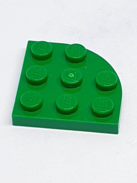3x3 Kreis 1/4 Eckplatte / Rundplatte grün