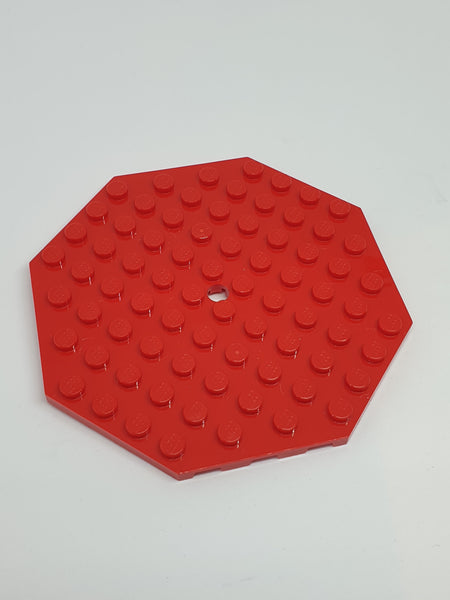 10x10 Platte modifiziert achteckig mit Loch rot