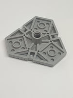 6x6 Platte modifiziert hexagonal mit Pinhalter neuhellgrau