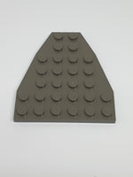 6x7 Flügelplatte/Boots-Bogen-Platte ohne Noppenkerben altdunkelgrau dark gray