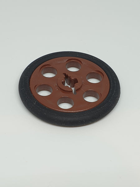 Technik Riemenscheibe (Pulley) mit Reifen altbraun