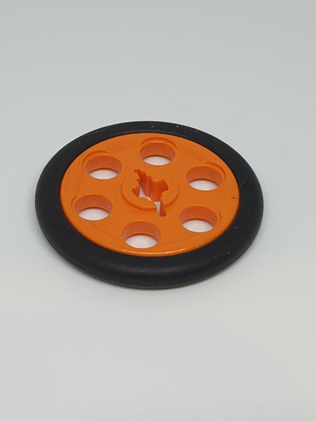 Technik Riemenscheibe (Pulley) mit Reifen orange