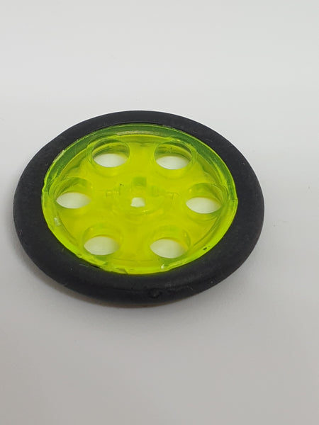 Technik Riemenscheibe (Pulley) mit Reifen transparent neongrün