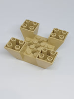 6x6x2 Schrägstein 65° mit Ausschnitt/Konverter invert beige tan