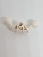 4x4x2 Bionicle Ball Joint 90° with 2 Ball Joint and Axle Hole weiß white