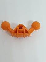 4x4x2 Bionicle Ball Joint 90° with 2 Ball Joint and Axle Hole orange