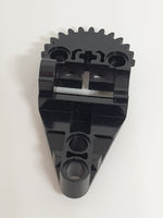 Technik Zahnrad Gearbox Hälfte schwarz black