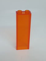 1x2x5 Stein/Wand ohne Noppenhalter innen transparent orange