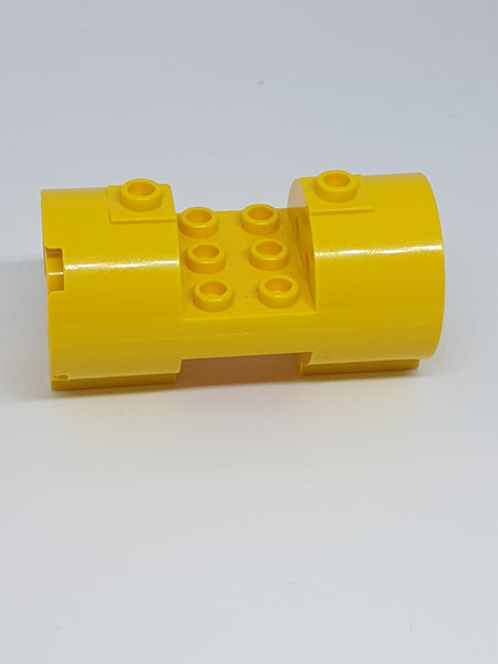 3x3x6 Motor Zylinder Düse mit Ring zwischen den inneren Noppen gelb