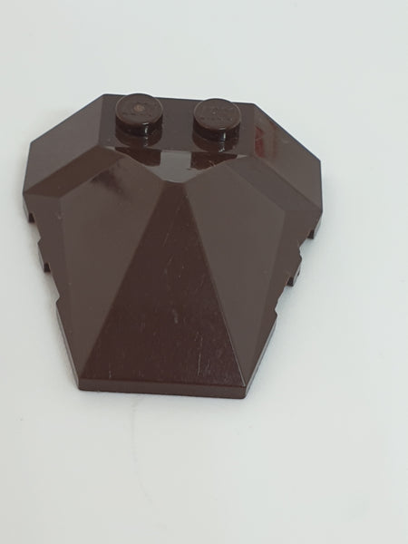 4x4 Keilstein mit Pyramidenspitze dunkelbraun dark brown