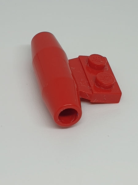 Düse / Triebwerk / Turbine, reibungslos klein 1x2 Seitenplatte mit Achshaltern rot