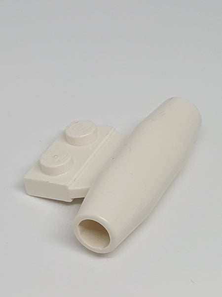 Düse / Triebwerk / Turbine, reibungslos klein 1x2 Seitenplatte mit Achshaltern weiß white