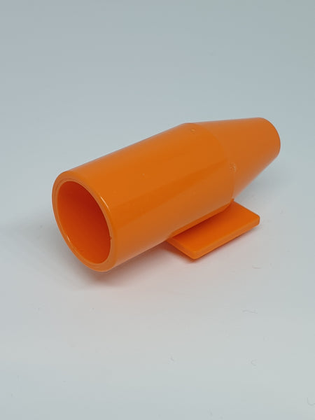 Düse/Triebwerk/Turbine groß, flache glatte obere 2x2 Platte, orange