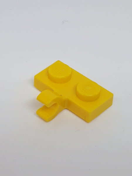 1x2 modifizierte Platte mit Clip seitlich gelb