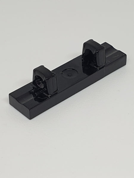 1x4 modifizierte Fliese Scharnierplatte mit 2 Fingern oben schwarz black