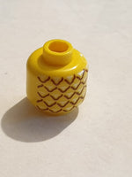 Ananas Minifiguren Kopf mit Ananasmuster gelb