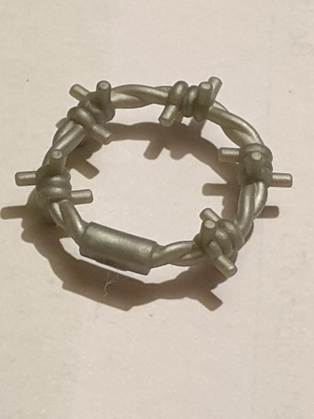 Minifigur Zubehör Barbed Wire Coil Dornenkranz pearlsilber