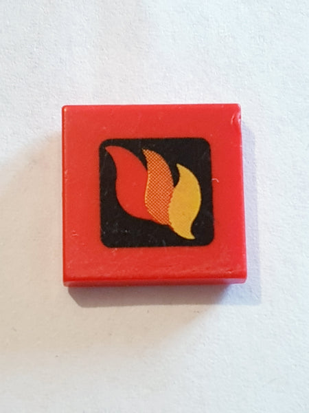 2x2 Fliese bedruckt with Classic Fire Logo Small Pattern