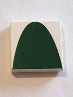 2x2 Fliese bedruckt with Dark Green Solid Arch Pattern