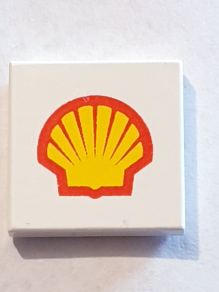 2x2 Fliese bedruckt with Shell Logo Pattern