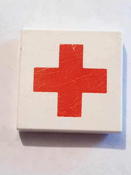 2x2 Fliese bedruckt with Red Cross Pattern