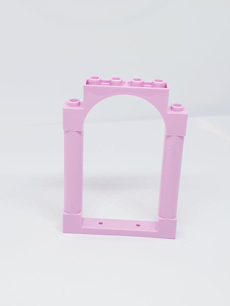 1x6x7 Türrahmen mit runde Säulen mit Oberbogen rosa bright pink
