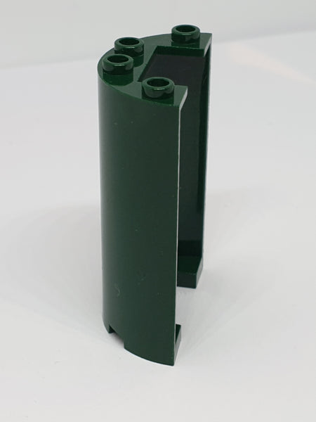 5x4x2 Wandelement / halber Zylinder mit Ausschnitt dunkelgrün