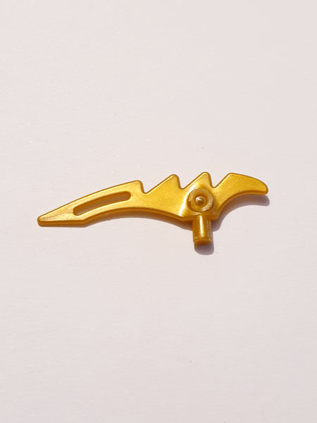 Minifig, Waffe Klinge 5M mit sichelförmiger Klinge, pearlgold pearl gold