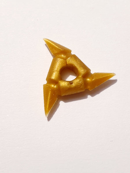Minifig, Waffe Wurfstern Shuriken ohne Struktur pearlgold pearl gold