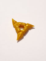 Minifig, Waffe Wurfstern Shuriken mit Struktur pearlgold pearl gold