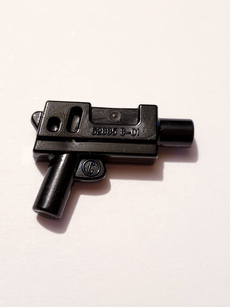 Minifig, Waffe automatische Pistole, mittlerer Lauf (Indiana Jones) schwarz black