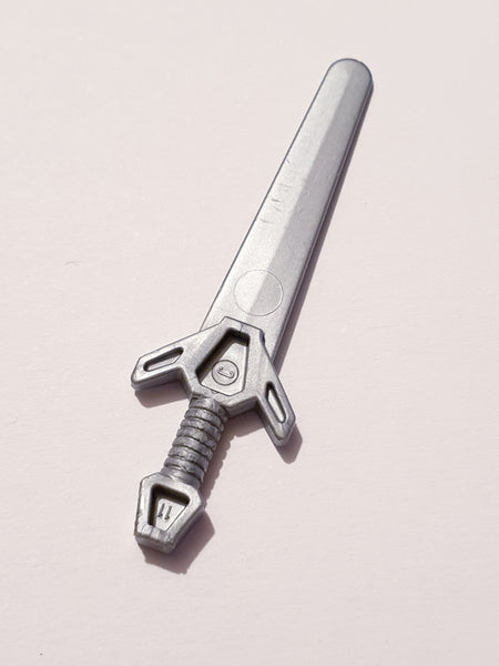 Minifig, Waffe Weapon Schwert Sword gross pearl light gray