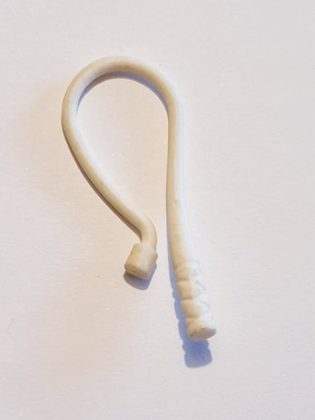 Minifig, Waffe Peitsche gebogen, flexibel weiß white