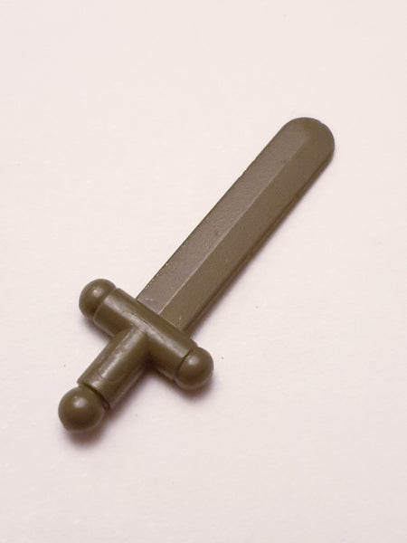 Minifig, Waffe Ritter Schwert Kurzschwert altdunkelgrau dark gray