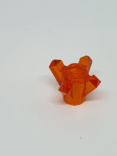 1x1 Fels Kristall Diamant mit 4 Spitzen transparent orange