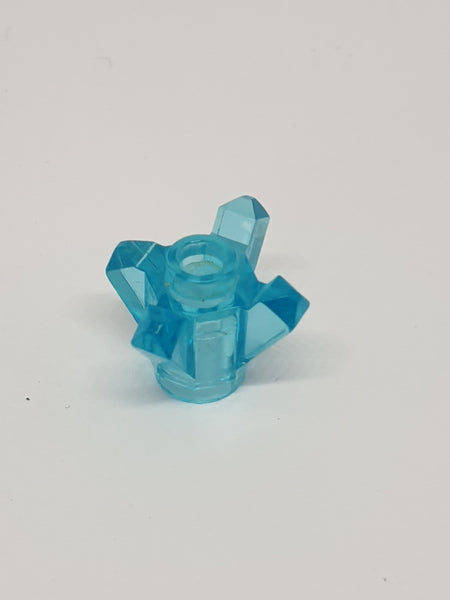 1x1 Fels Kristall Diamant mit 4 Spitzen transparent hellblau trans light blue