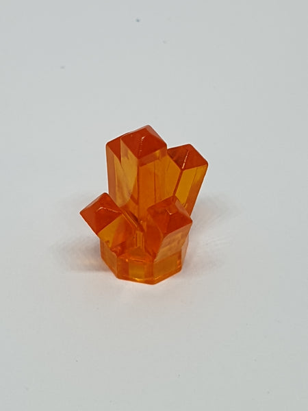 1x1 Fels Kristall mit 5 Auswölbungen transparent orange