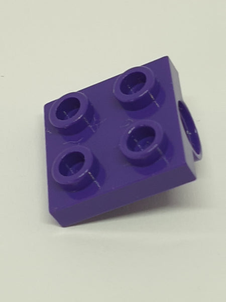 2x2 Achsplatte mit 1 Pinloch (gebrochener Support) lila dark purple