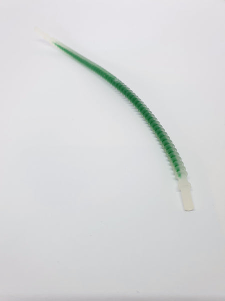 Schlauch Flexibel geriffelt 19L mit 8mm Enden, grüner Kern transparent weiß trans clear
