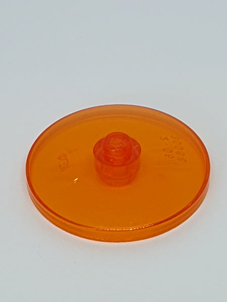 4x4 Satschüssel Ø32x6,4 geschlossene Noppe transparent orange