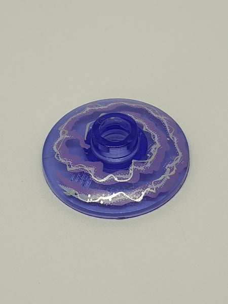 2x2 Satschüssel/Parabol Durchm. 16 bedruckt  with Lavender and White Electricity Pattern transparent lila dark purple