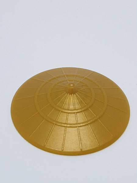 Minifigur Kopfbedeckung Strohhut asiatisch, rund spitz pearlgold pearl gold