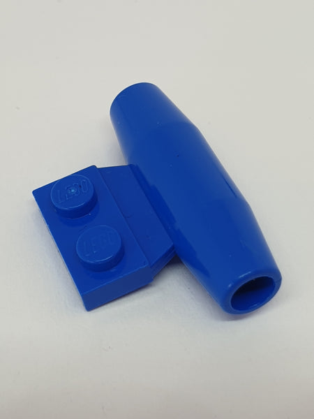 Düse / Triebwerk / Turbine, reibungslos klein 1x2 Seitenplatte mit Achshaltern blau Blue
