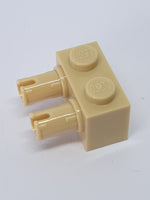 1x2 modifizierter Stein mit 2 Pins beige tan