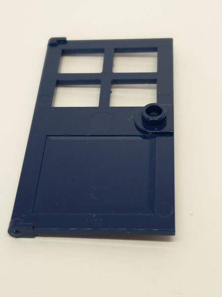 1x4x6 Tür mit 4 Fenster und Griff dunkelblau