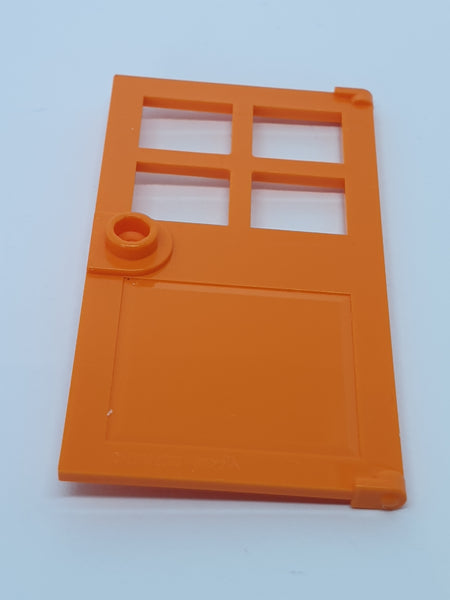 1x4x6 Tür mit 4 Fenster und Griff orange